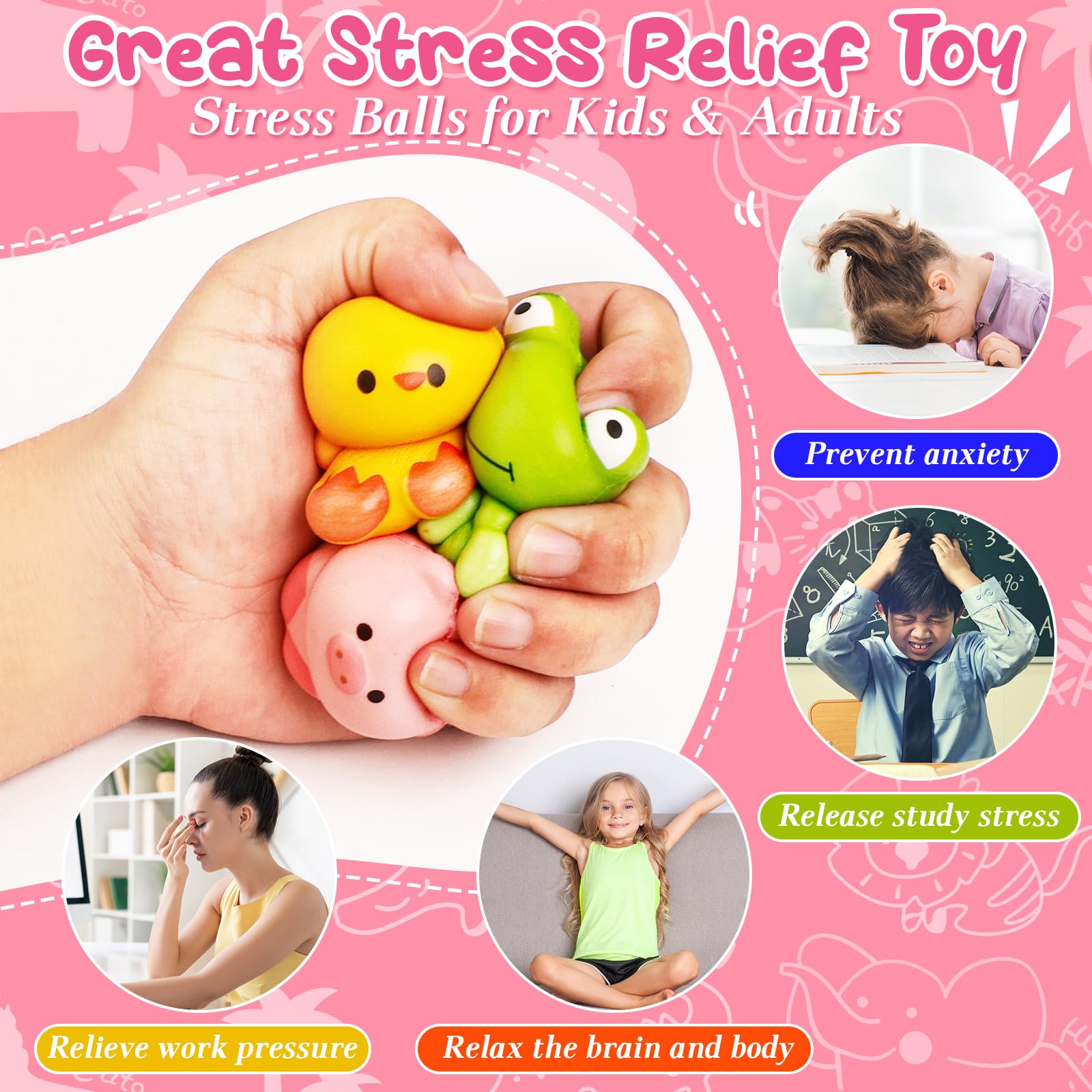 WOWSCAN Valentines monkey squishy toy, portable learning companion for kids