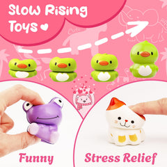 WOWSCAN Valentines sheep squishy toy, colorful classroom reward and play