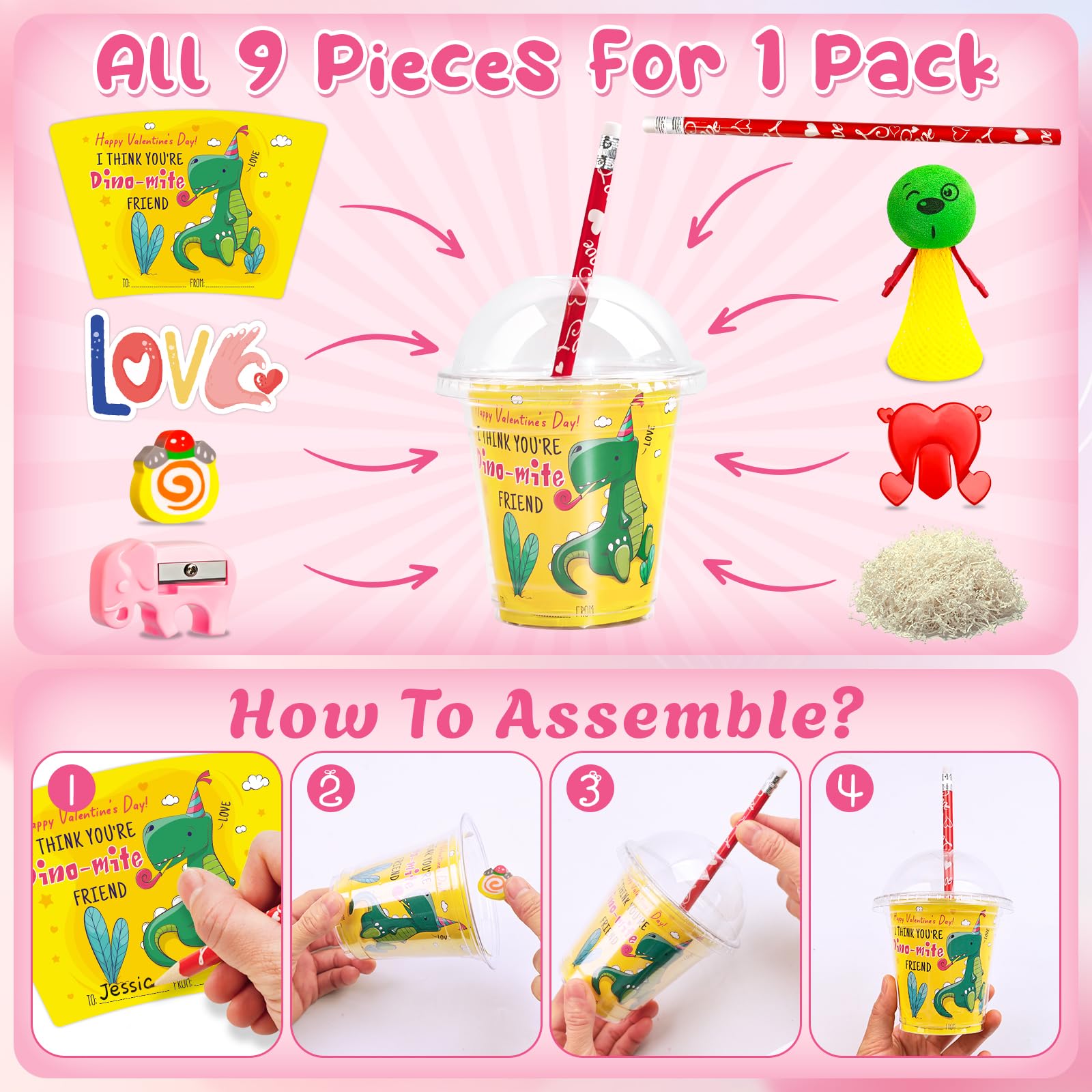 WOWSCAN valentines pencils ideal for school rewards and friendly exchanges.