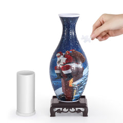 Wowsome 3D puzzle vase assembly shows intuitive, glue-free construction for adults.