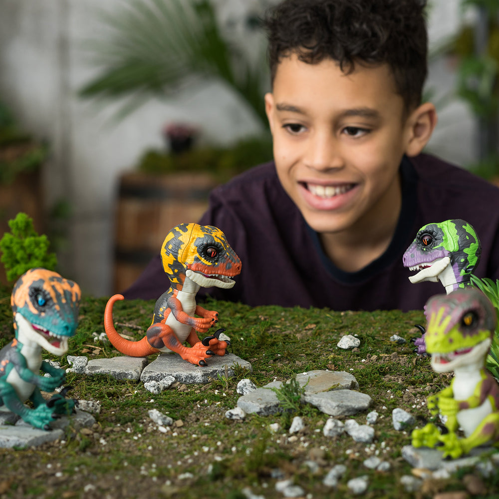 WowWee Untamed Raptor Razor Purple responds to touch for lifelike playtime