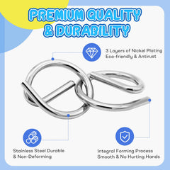 Woyuosn metal puzzle pieces interlock to encourage calm, patient problem solving