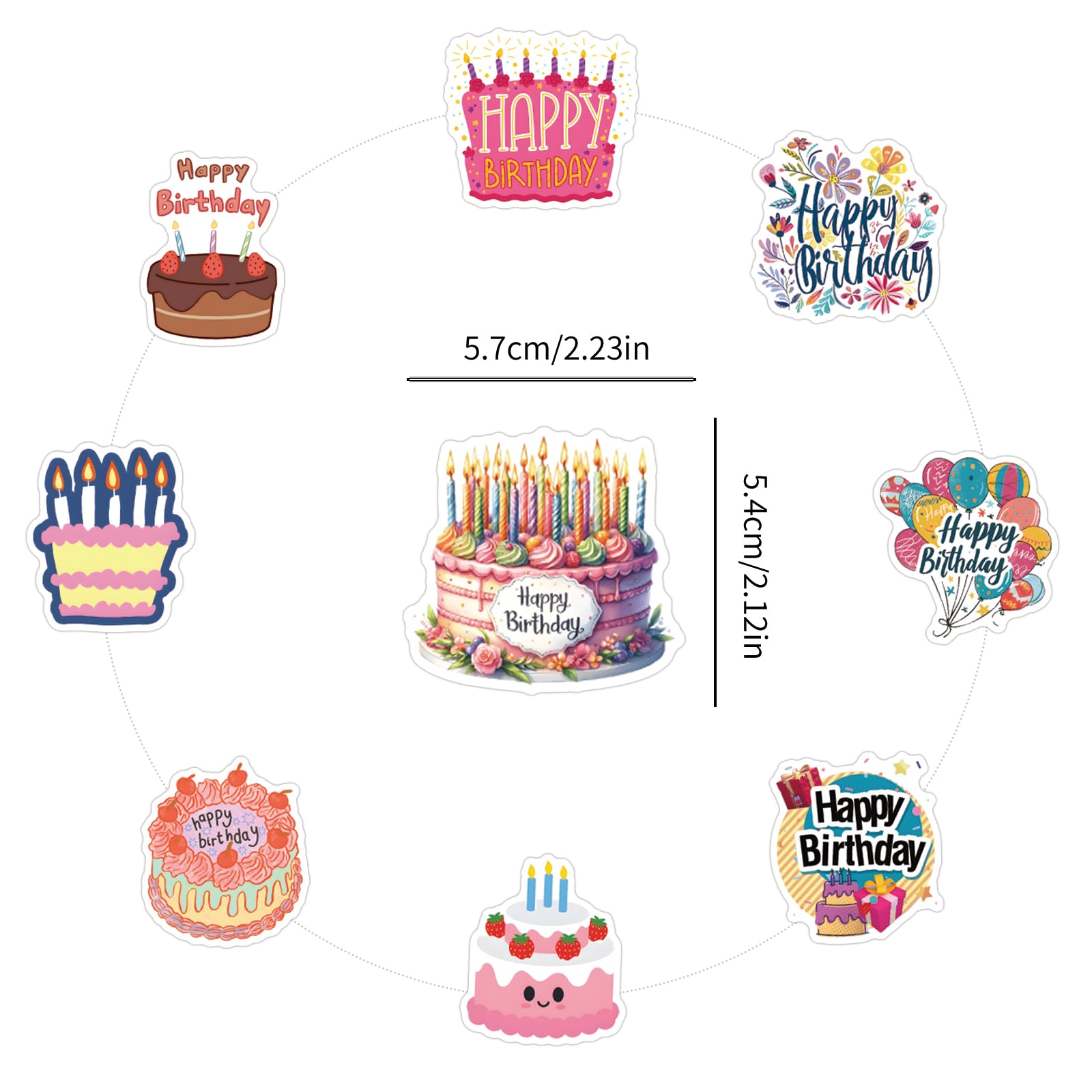 WQOWEHI birthday sticker set for guitars, easy to apply and remove.