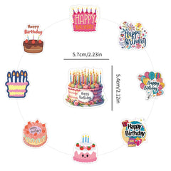 WQOWEHI birthday sticker set for guitars, easy to apply and remove.