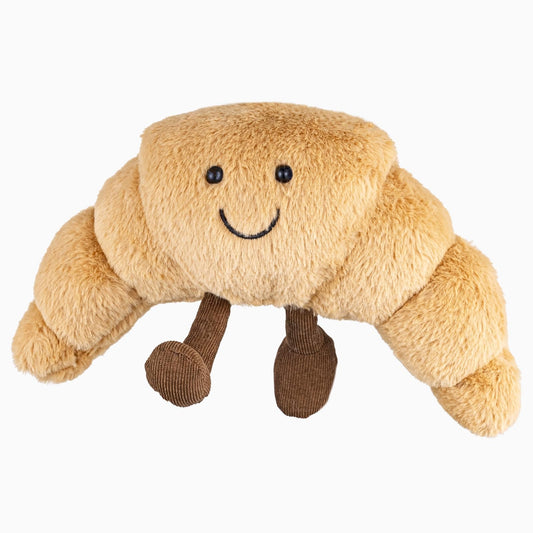 WqWqian croissant plush toy close-up in ultra-soft fabric for cozy snuggles