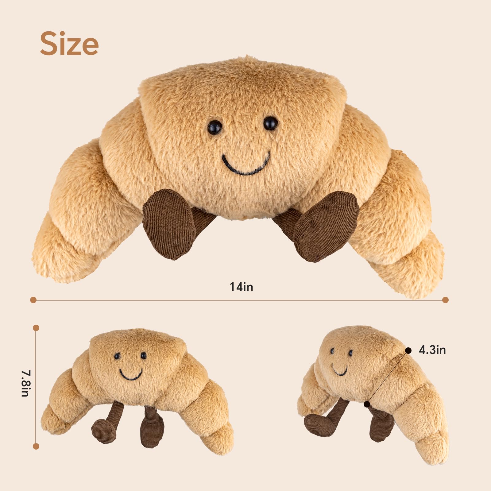 WqWqian croissant plush gift idea for birthdays and housewarmings