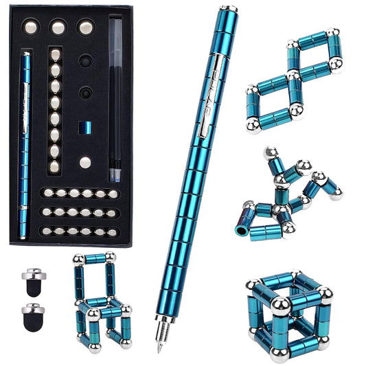 WQWQUU fidget pen blue front view for stress relief on the go
