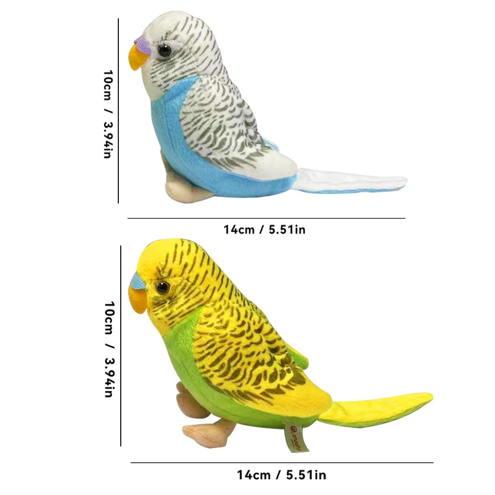 WQY GroceryShop budgerigar plush toy packaging demonstrates gift-ready presentation