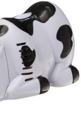 Wrapables Cow mini tabletop vacuum showing battery compartment for easy replacement.