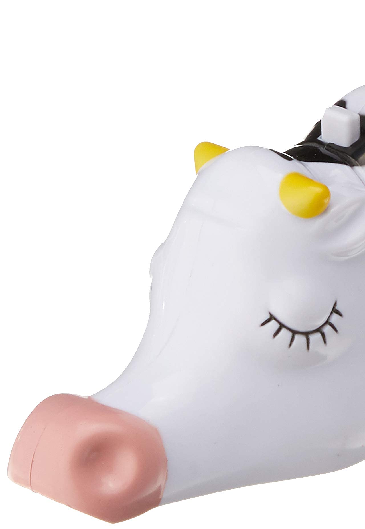 Wrapables Cow mini tabletop vacuum cleaning desk debris after snacks.