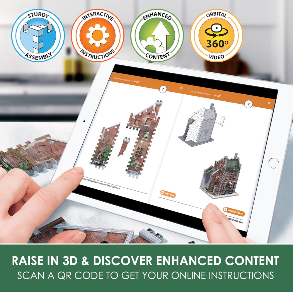 Printed and online instructions help smooth step-by-step assembly.