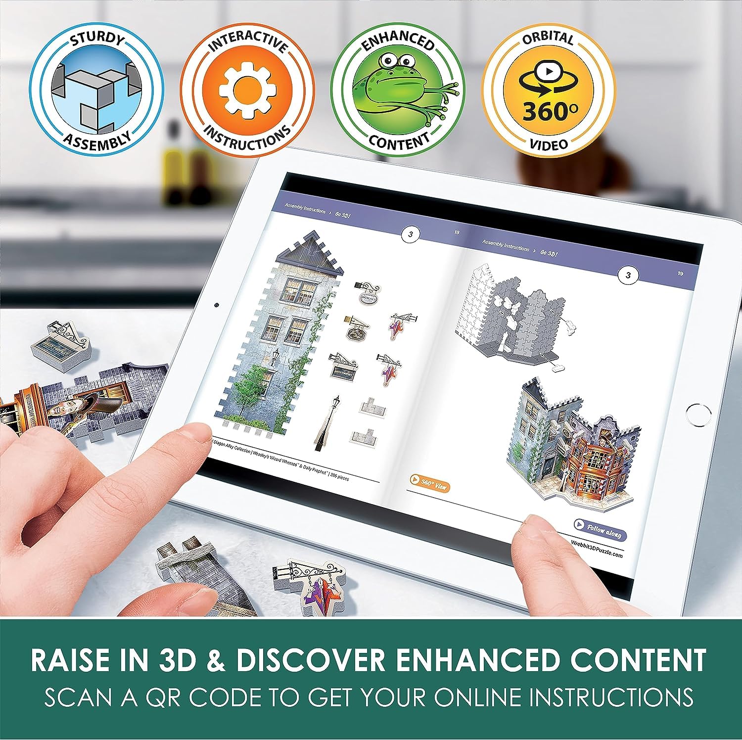 Wrebbit3D Foam-backed pieces ensure sturdy 3D construction.