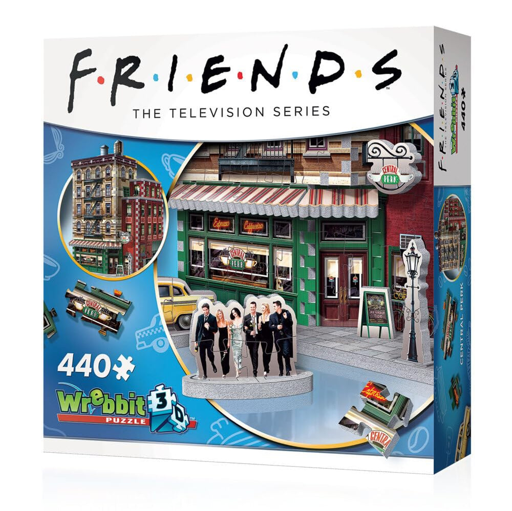 Wrebbit 3D Friends Central Perk model displayed on shelf, a nostalgic centerpiece.