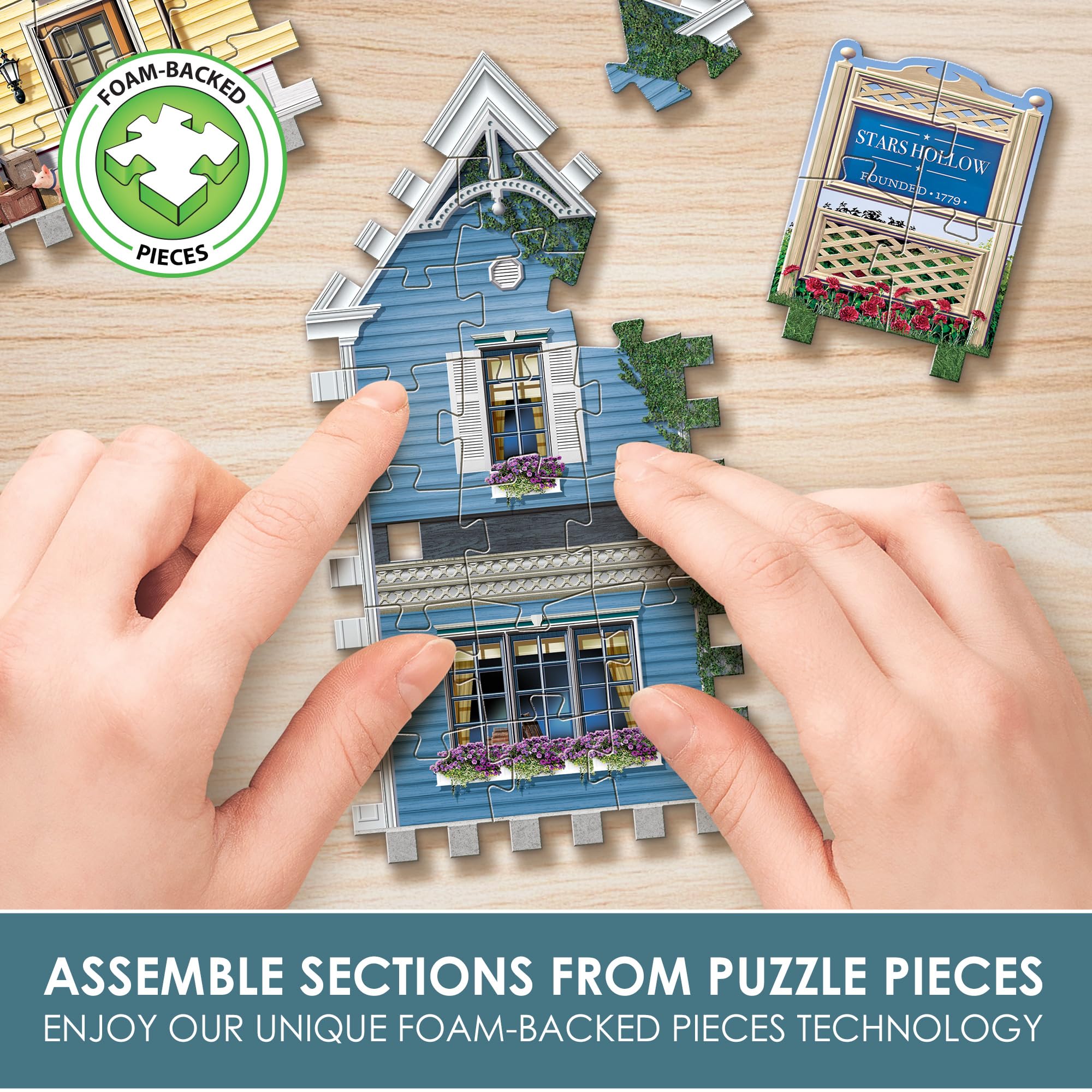 Wrebbit 3D Puzzle Gilmore Girls Gazebo focus recreates Stars Hollow ambiance