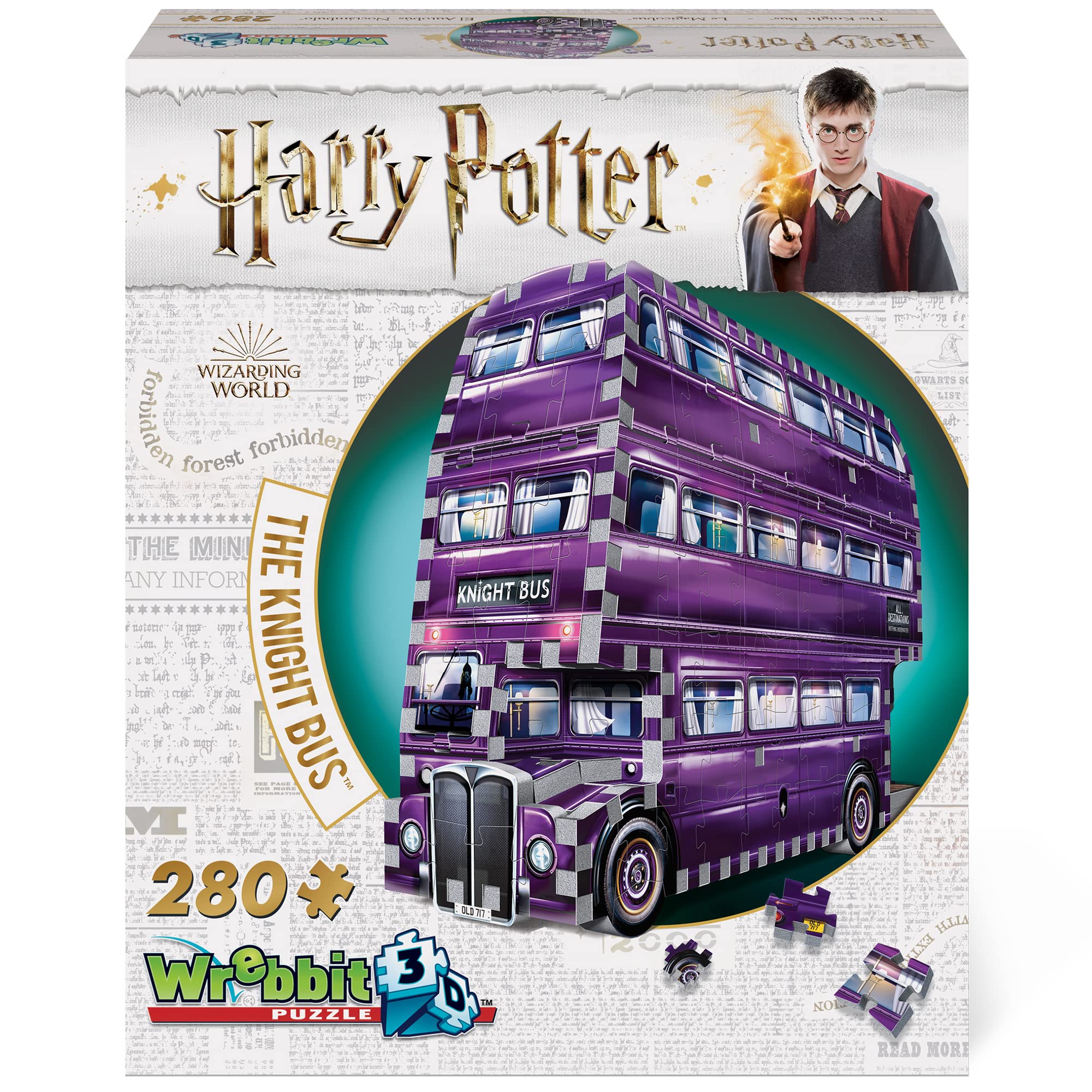 Wrebbit3D Knight Bus assembled view for display and fan admiration