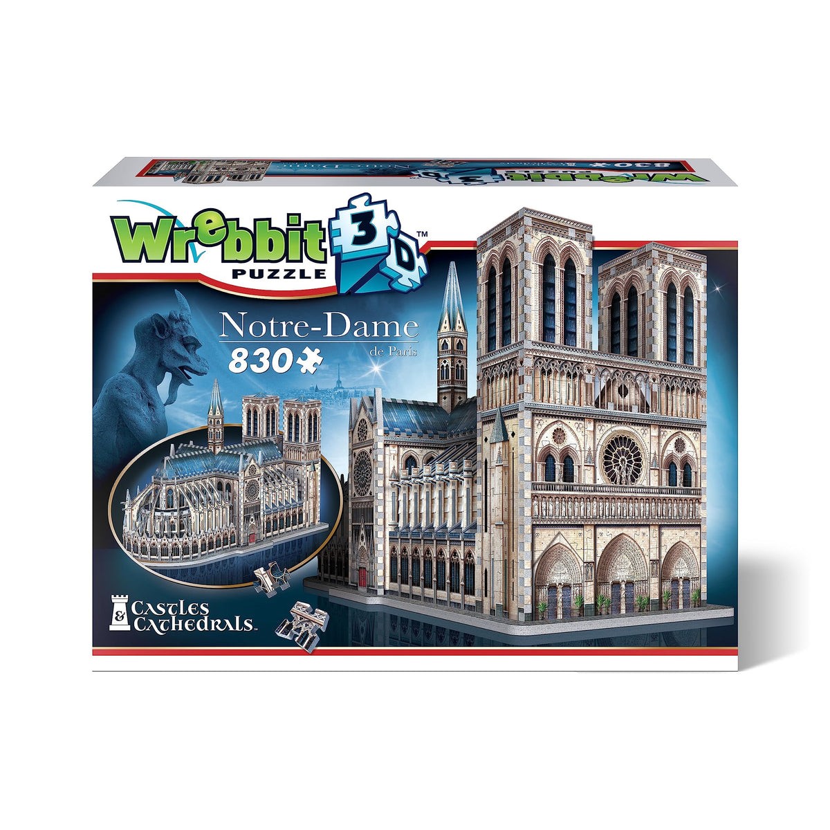 Wrebbit3D Notre-Dame Paris puzzle with foam-backed pieces for a durable build