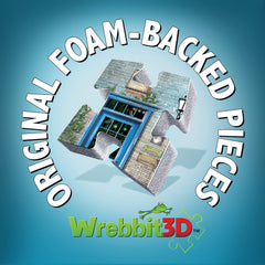 Wrebbit 3D Ollivander’s Wand Shop foam-backed pieces ensure sturdy 3D assembly.