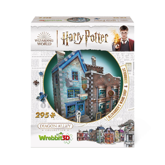 Wrebbit 3D Ollivander’s Wand Shop front—the perfect display piece for a wizarding shelf.