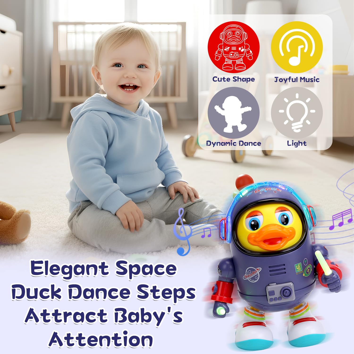 WRYBV cute duck with soft LED lights creates soothing night ambiance
