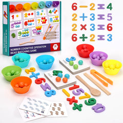 WRYBV Montessori arithmetic toy set beads for colorful math exploration and pattern building.