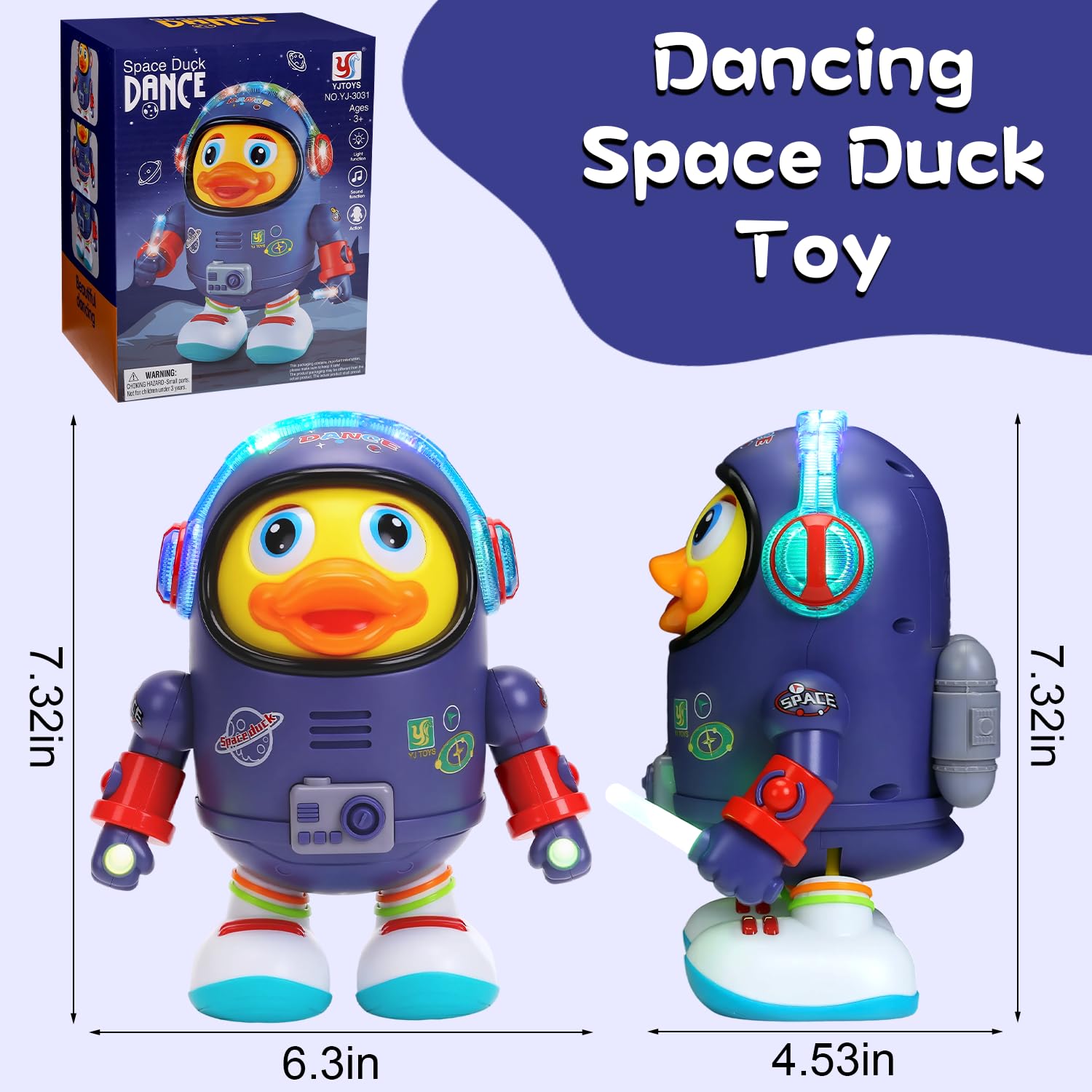 WRYBV space duck dancing toy offers music synced movement for joyful sessions