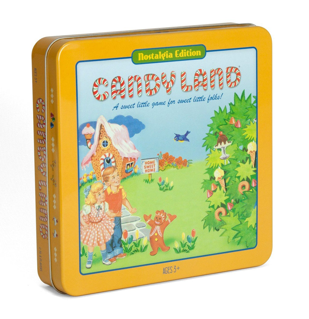 WS Game Company Candy Land Nostalgia Edition in a durable collectible tin for safe storage.