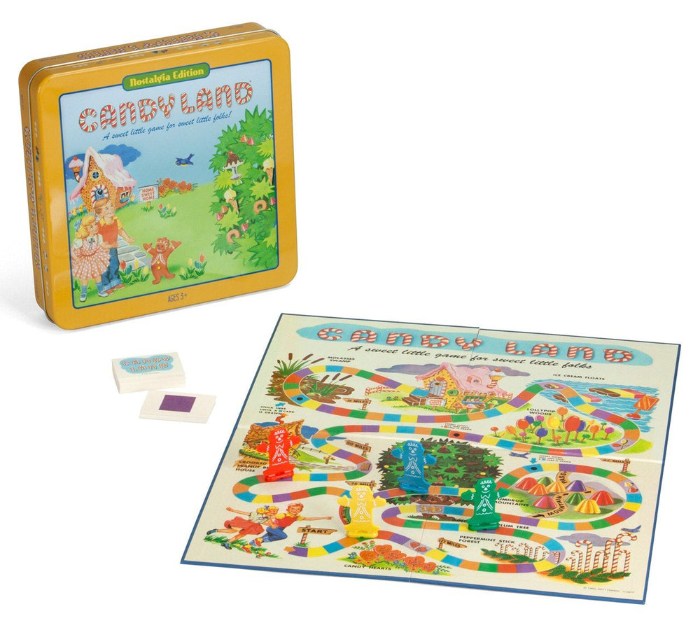 Retro graphics on the tin celebrate nostalgia while keeping components organized.