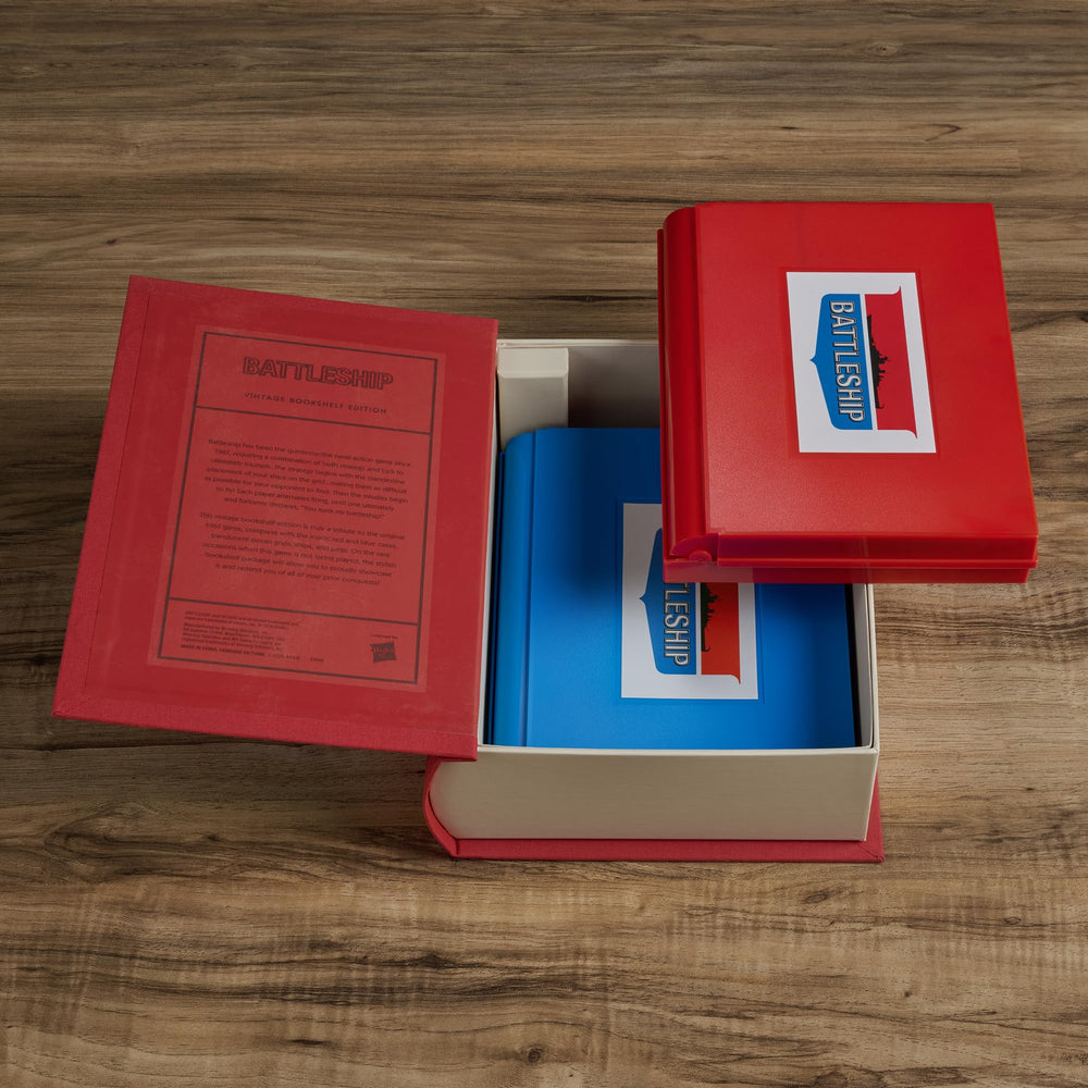 WS Game Company Battleship protective slipcase stores all pieces between games.