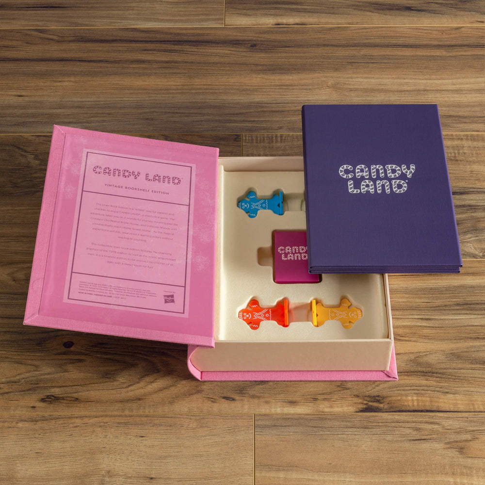 WS Game Company Candy Land Vintage book box keeps pieces secure and easy to store