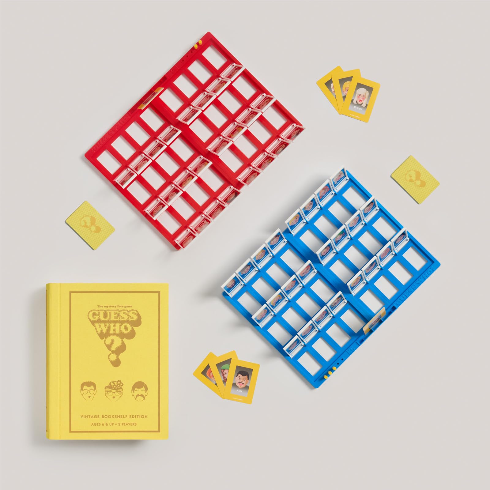 WS Game Company Guess Who 1991 edition boards with authentic look