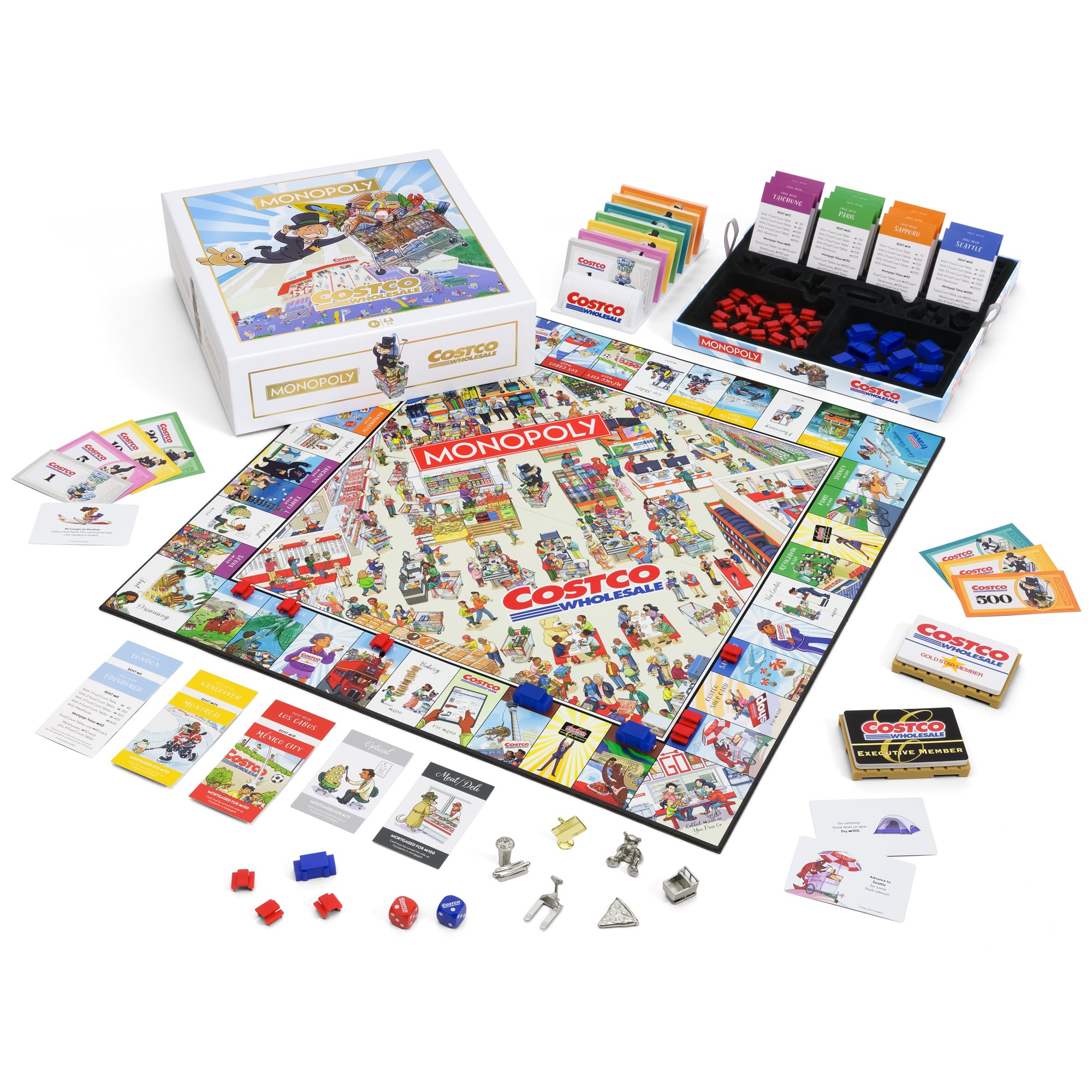 Costco-themed hotels add visual flair to gameplay