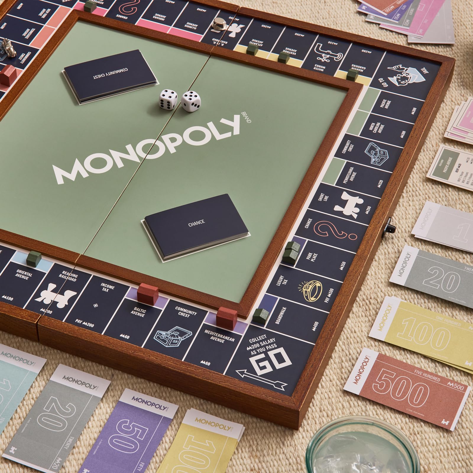 WS Game Company banker’s tray organizes money, cards, and tokens during play