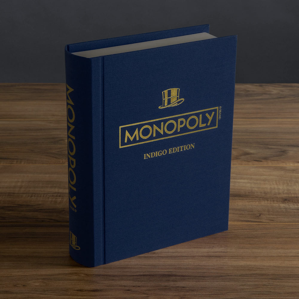 WS Game Company Monopoly Indigo Edition board ready for gameplay