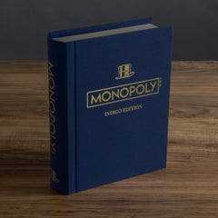 WS Game Company Monopoly Indigo Edition board ready for gameplay