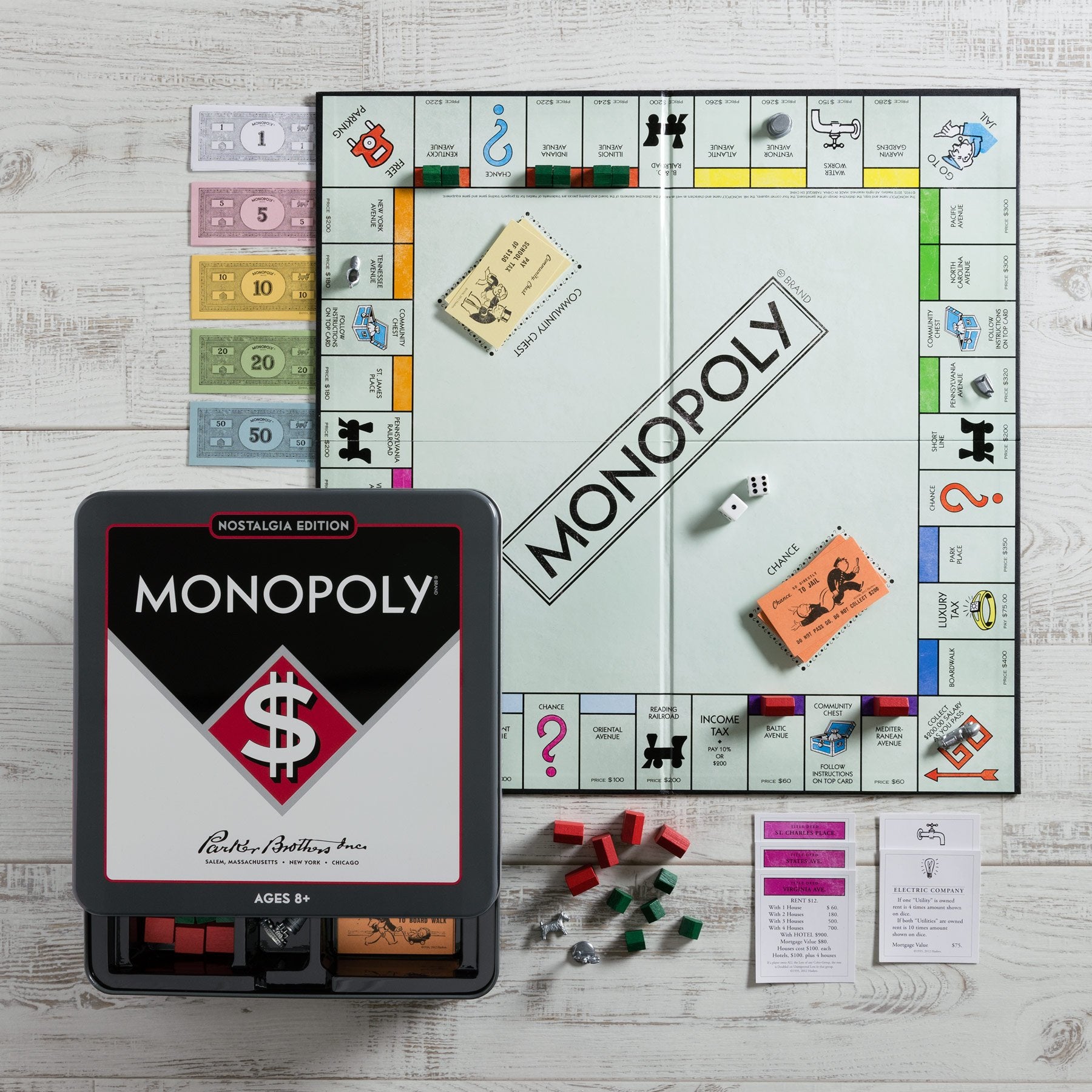 Decorative metal tin by WS Game Company featuring built-in storage.