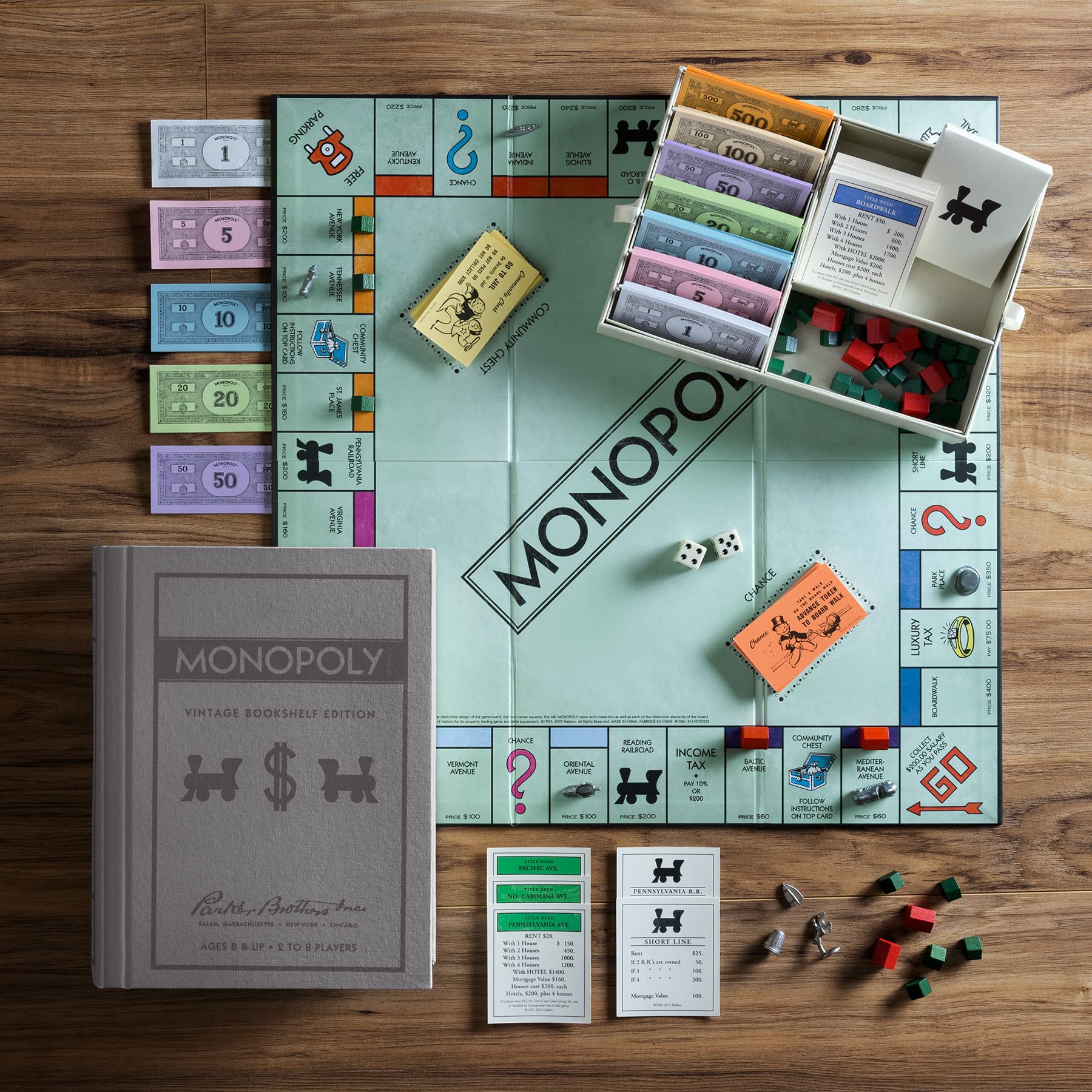 WS Game Company Monopoly Vintage Graphics 1935, retro board art on display