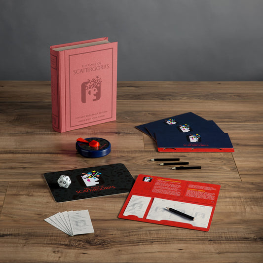 WS Game Company Scattergories integrated-storage case keeps all components neatly organized