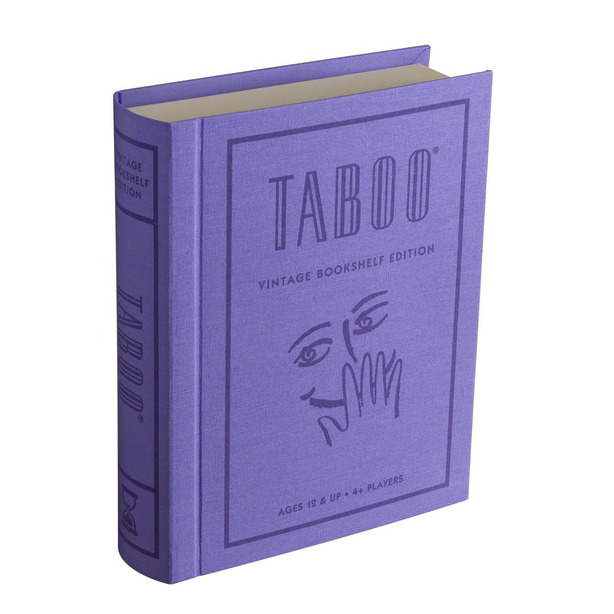 WS Game Company Taboo Vintage Bookshelf Edition box shows compact storage for game nights.