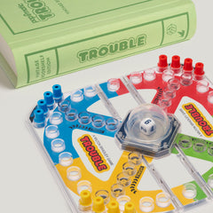 WS Game Company Trouble folding board recreates the 1986 edition vibe.