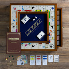 WS Game Company Monopoly Trophy Edition gold-tone tokens elevate play and display.