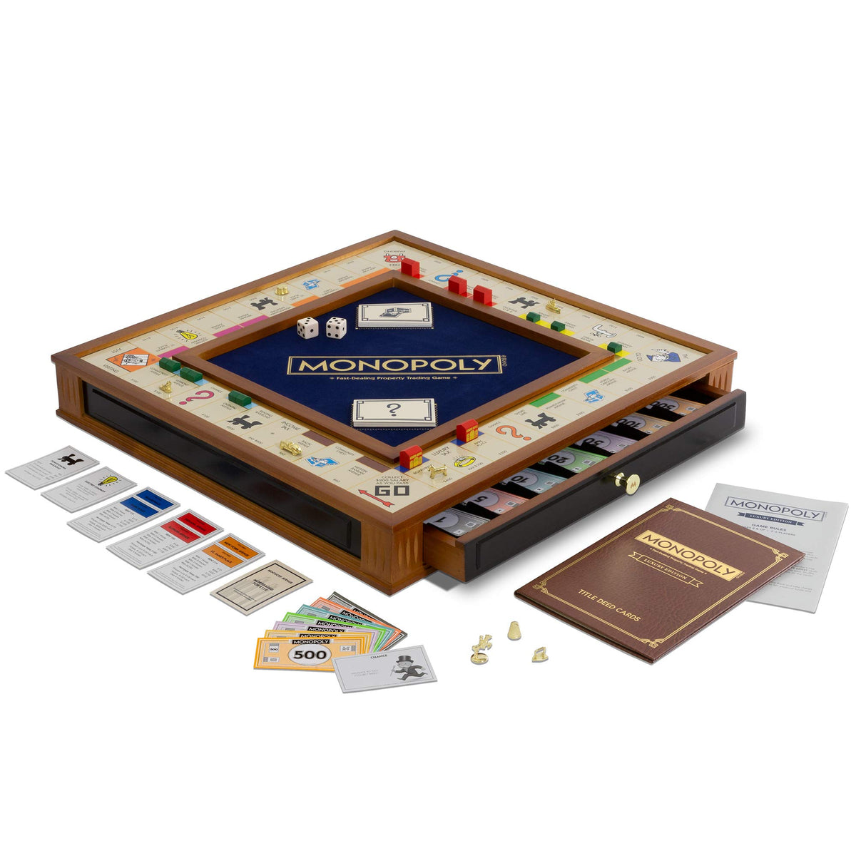 WS Game Company Monopoly Trophy Edition two-tone cabinet for upscale game nights.
