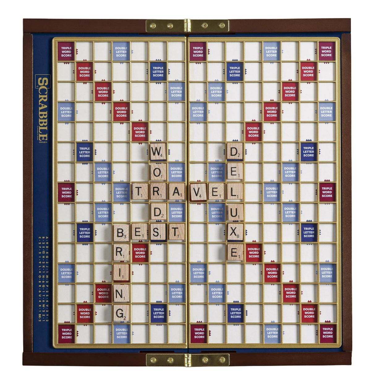 WS Game Company Scrabble Deluxe Travel Case demonstrates portable design for easy storage.