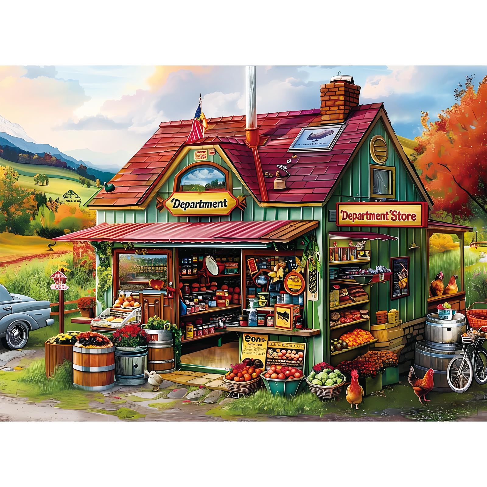 WSCXSC 300 piece puzzle on table for family activity