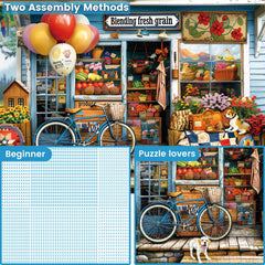 WSCXSC bright-fruit-store-art puzzle inspires focused and relaxing play.
