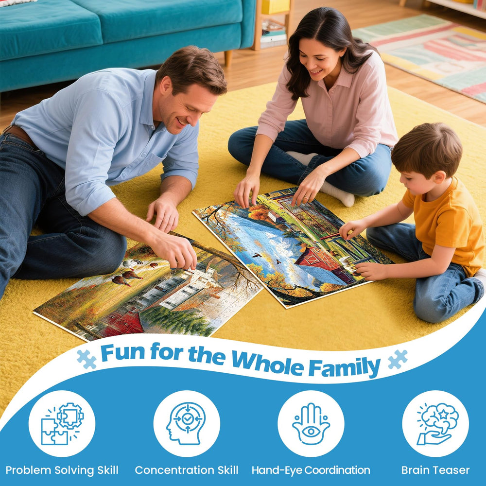 WSCXSC countryside 300-piece puzzle with lush scenery, ideal for relaxing weekends.