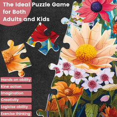 WSCXSC flower puzzle 300 pieces packaging from recycled cardboard for eco-friendly choice