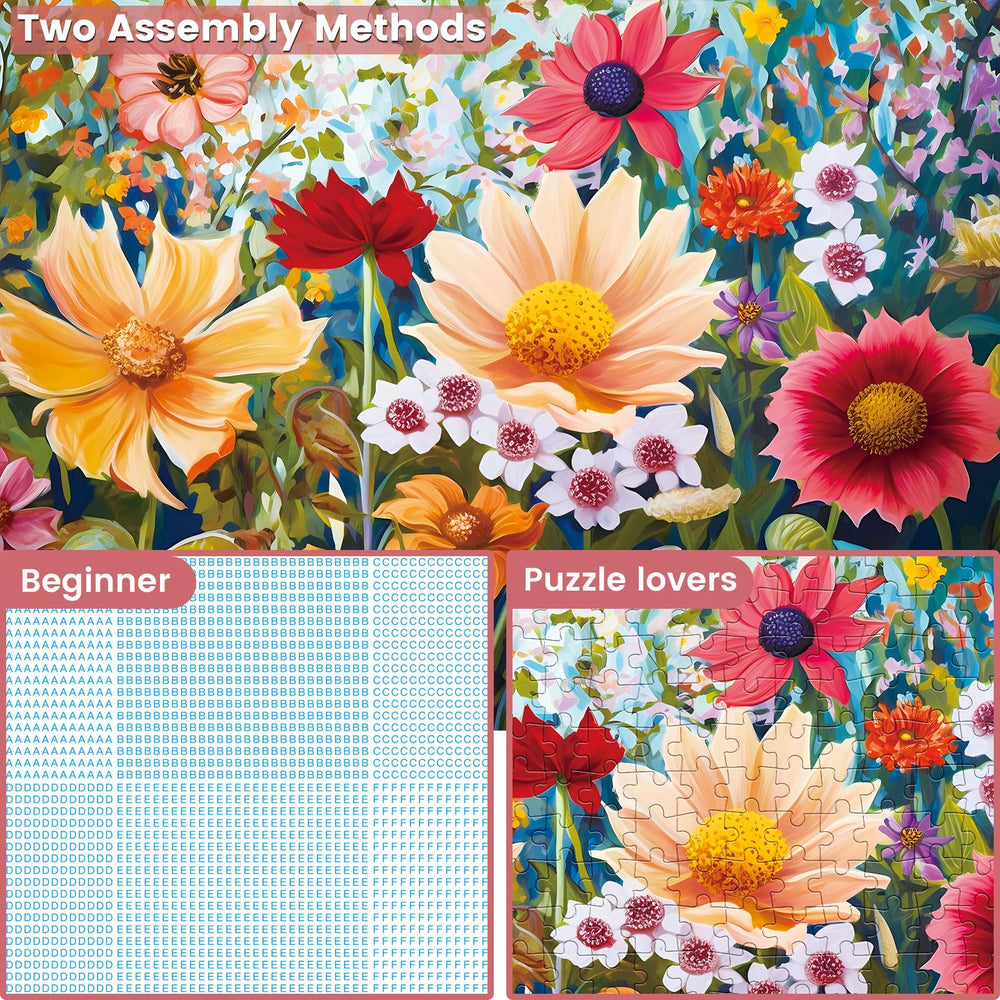 WSCXSC flower puzzle 300 pieces smooth edges enabling seamless assembly