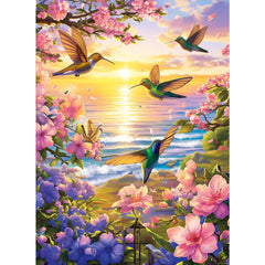 WSCXSC hummingbird beach puzzle glows with color for relaxing moments