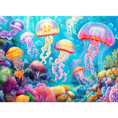 WSCXSC Ocean Jellyfish Puzzle with 300 colorful pieces for a calming family activity.