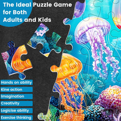 WSCXSC Ocean Jellyfish Puzzle fosters shared puzzle time for family and friends.